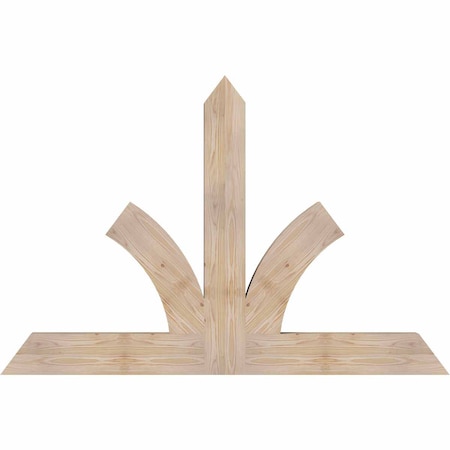 Ekena Millwork Richland Smooth Timber Gable Bracket, Douglas Fir, 60"W x 40"H x 3 1/2"D x 5 1/2"F, 16/12 Pitch GBW060X40X0406RIC00SDF